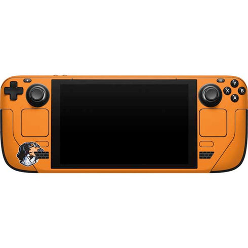 University of Tennessee-Knoxville T Logo on Orange Steam Deck Handheld Gaming Computer Skin
